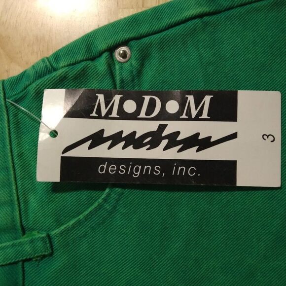 NWT Vintage MDM Green Cut-Off Jean Denim Shorts - Picture 5 of 7